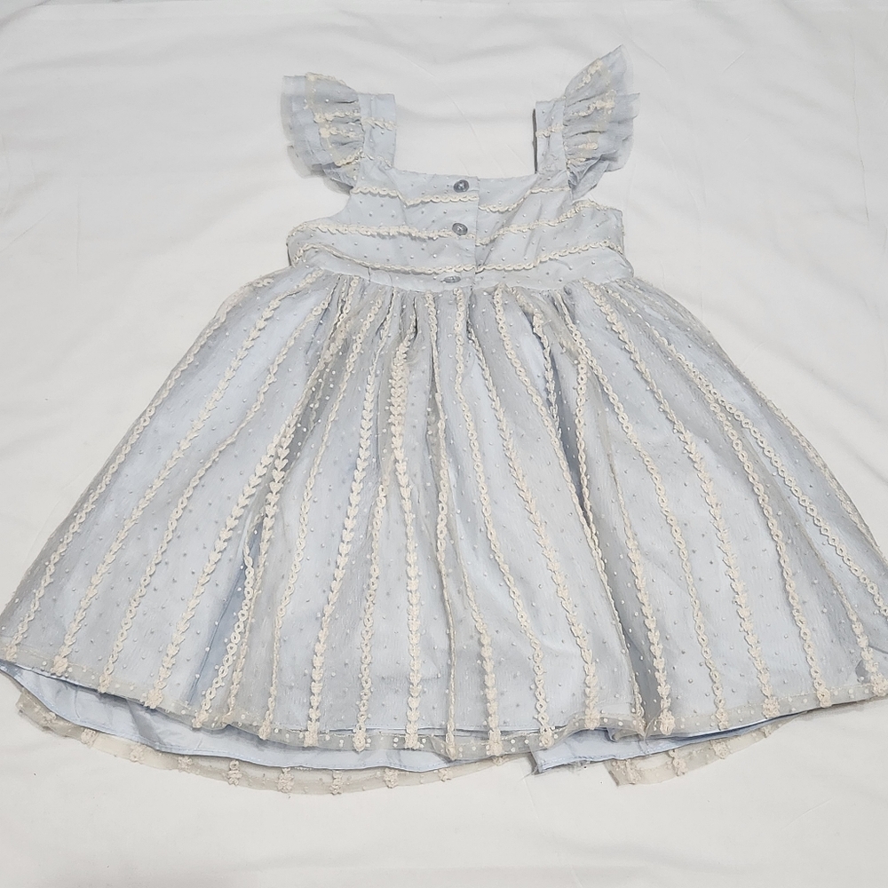 Pastourelle by Pippa & Julie Swiss Dot Empire Waist Embroidered Princess Dress 4 - Picture 3 of 15